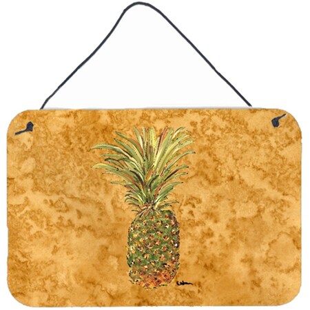 Carolines Treasures Pineapple Indoor Aluminium Metal Wall Or Door Hanging Prints 8654DS812